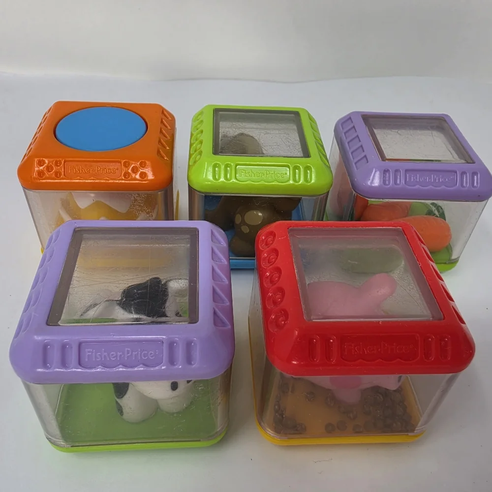 Fisher Price Peek Sensory Blocks Lot of 5